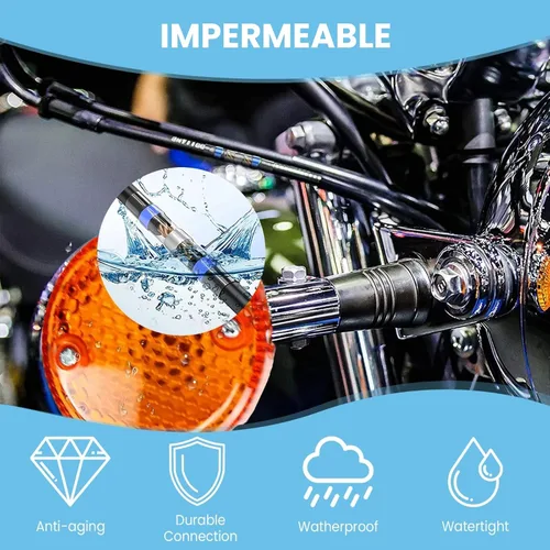 Vista 5 de 110 Piezas, 5 Tamaños, Kit de Conectores de Alambre Termorretráctiles, Auto-Contracción Sin Soldadura para Uso Marino/Automotriz, Conectores