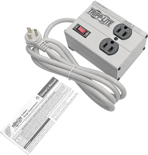Vista 4 de Tripp lite Isobar Barra protectora con salida de 8 contactos contra sobretensiones, con cable de 25 pies, enchufe de ángulo recto para diagnóstico