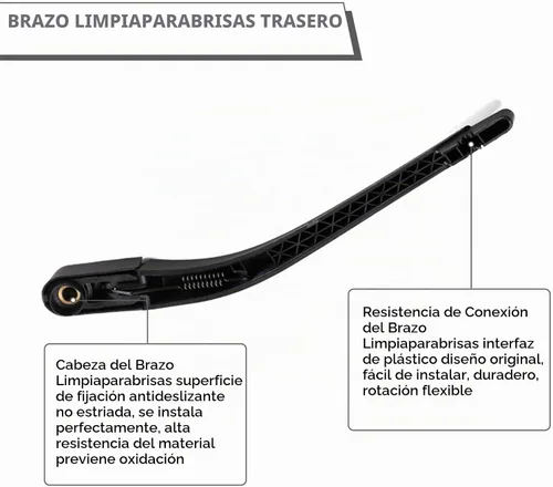 Vista 4 de Kit de brazo y limpiaparabrisas trasero para Dodge Magnum 2005-2009 Nitro 2007-2009