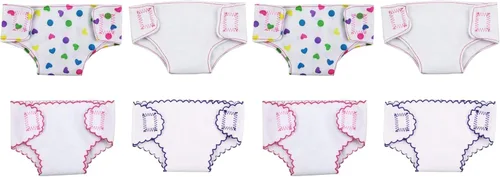 Vista 7 de DC-BEAUTIFUL Juego de 16 pañales para muñecas de bebé, para muñecas de 14 a 18 pulgadas, 16 diferentes ropa interior para muñecas