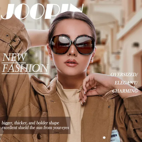 Vista 77 de Joopin Lentes de sol de gran tamaño para mujer, polarizados, grandes, para conducción, protección UV, grandes sombras
