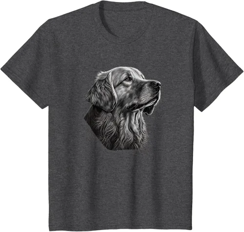 Vista 28 de Camiseta divertida Golden Retriever, Negro