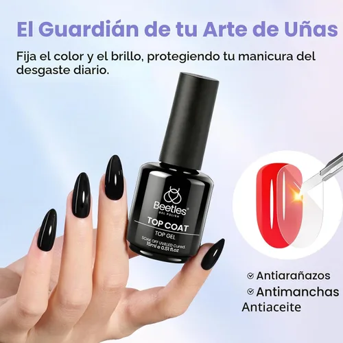 Vista 4 de Juego de 2 capas base y capa base de gel que no se limpia de Beetles A-transparente-2