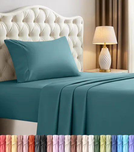 Vista 102 de Utopia Bedding - Juego de sábanas de microfibra cepillada, resistente al encogimiento y a la decoloración, de fácil cuidado, 3 piezas, tamaño Beige