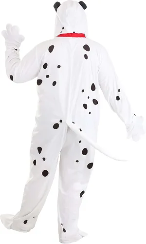 Vista 5 de Disfraz de Pongo de Disney 101 Dálmatas, overol dálmata de una pieza para cosplay, disfraces y Halloween