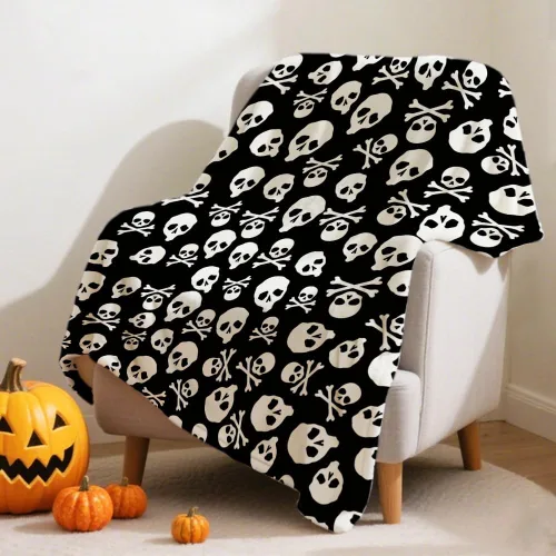 Vista 36 de Manta de Halloween para bebé, diseño de calabaza, fantasma, telaraña, súper suave, manta acogedora para recién nacido, manta de recepción para bebé