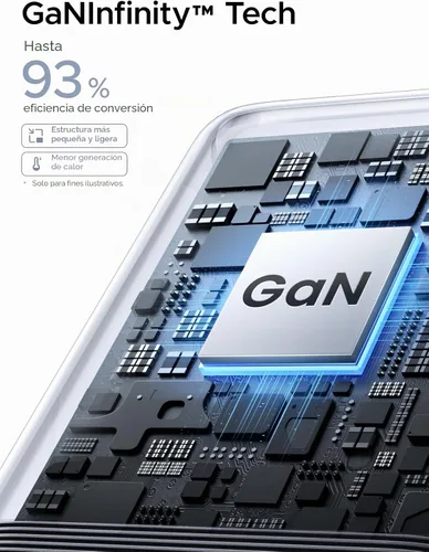 Vista 5 de UGREEN Nexode Air 65W USB C GaN Bloque de cargador con cable de 3.3 pies Azul