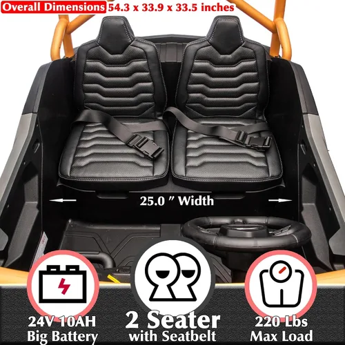 Vista 5 de Arctic CAT 24V 10Ah UTV de 2 plazas con licencia para niños de 6 a 12 años Azul