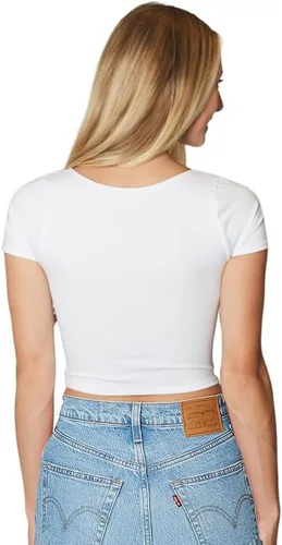 Vista 58 de Lojobands Camiseta corta ajustada para mujer, hecha en Estados Unidos, talla única