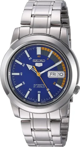 Vista 7 de Seiko 5 Reloj de acero inoxidable para hombre Day/date Calendar, Luminous Hands, Stainless Steel Case & Bracelet, Black Dial, 7S26 Automatic