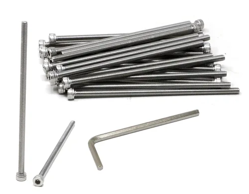 Vista 195 de iexcell Kit de tornillos de cabeza hexagonal de acero inoxidable 304, 100 unidades M2 x 0.157 in, paso de rosca de 0.016 in