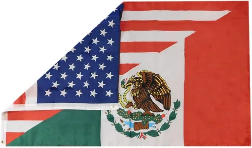 Vista 2 de Trade Winds Bandera de poliéster resistente de calidad superior resistente de 50 estrellas de Estados Unidos de Amistad de 50 estrellas, México