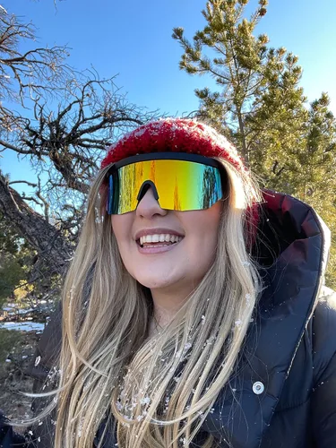 Vista 4 de ShadyVEU Lentes de sol retro de gran tamaño para deportes de invierno con marco delgado, XL