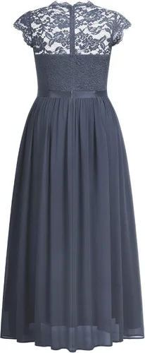 Vista 4 de Miusol - Vestido largo formal de encaje floral para mujer, talla extragrande, para dama de honor