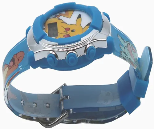 Vista 5 de Pokémon - Reloj de cuarzo para niños con correa de plástico azul 16 modelo POK4237AZ Azul Reloj de cuarzo