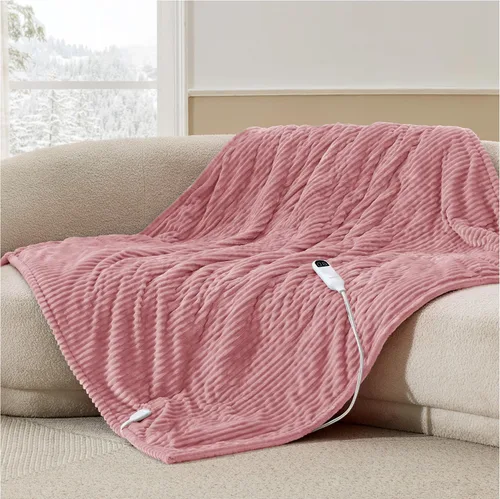 Vista 13 de Bedsure GentleSoft - Manta eléctrica individual – Manta térmica de franela suave acanalada, calefacción con 6 ajustes de tiempo (hasta 10 horas), 6