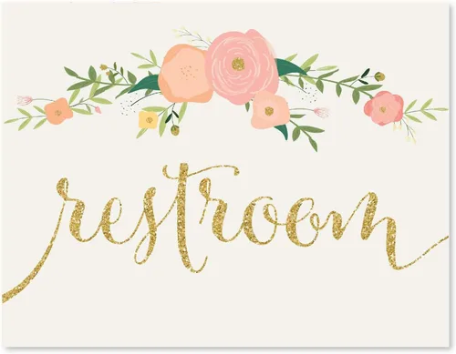 Vista 16 de Andaz Press Letreros de fiesta de boda, purpurina dorada sintética con flores florales de coral melocotón, 8.5 x 11 pulgadas, resalta tu versículo