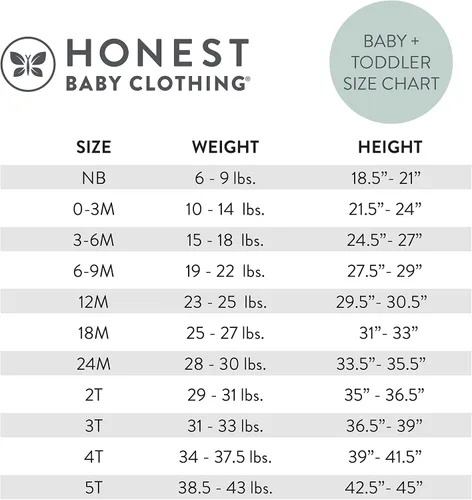 Vista 5 de HonestBaby Multipack Short Sleeve T-Shirt Tee 100% Organic Cotton Infant Baby, Toddler, Little Kids Boys, Girls, Unisex