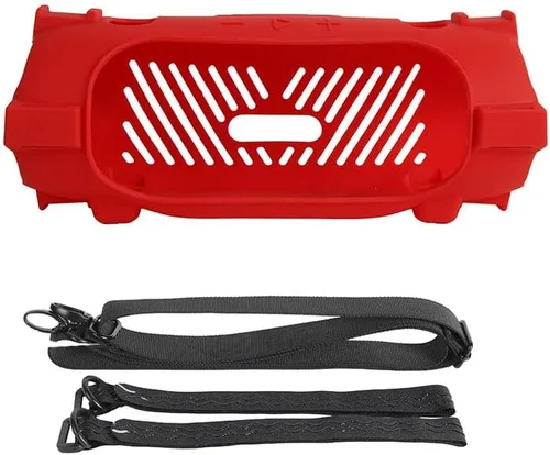 Vista 5 de Funda de silicona para JBL Charge 6 Funda protectora para altavoces, funda de transporte de viaje con correa para el hombro (azul marino)