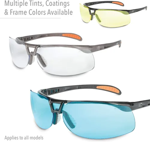 Vista 7 de Uvex por Honeywell Protégé Lentes de seguridad, con aro negro metálico y lente transparente con capa dura antiarañazos, ultradura (S4200-H5)