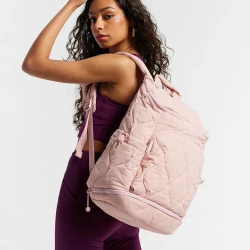 Vista 7 de Vera Bradley Mochila de viaje de peso pluma para mujer, Rosa Cuarzo