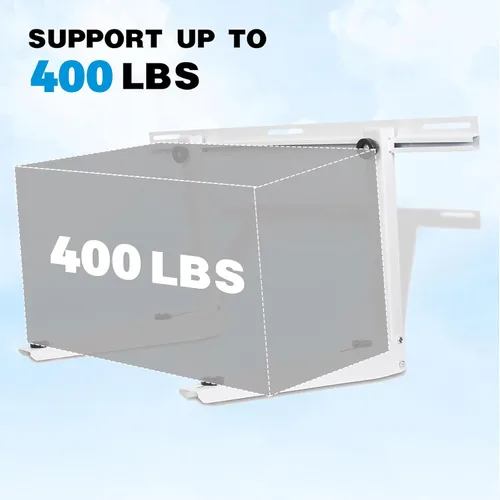 Vista 3 de Kojem Soporte de montaje en pared de 400 libras compatible con sistemas universales de bomba de calor de aire acondicionado mini split sin