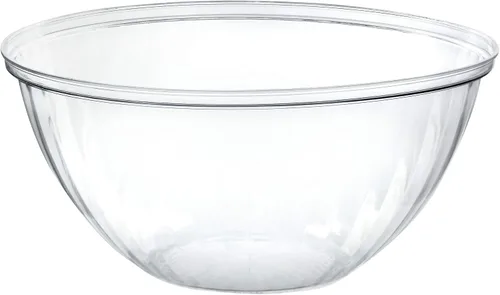Vista 10 de PLASTICPRO - Cuencos desechables redondos de plástico transparente para servir aperitivos o ensaladas de fiesta, cuencos de plástico transparente