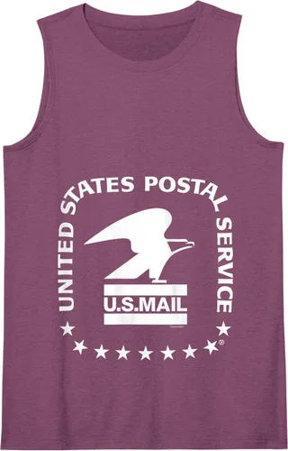 Vista 10 de USPS - Camiseta sin mangas con sello de correo aéreo de EE. UU, Gris Negro