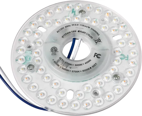 Vista 2 de Kit de actualización de luz LED para ventilador de techo de 4.92 pulgadas, luz empotrada de techo, panel de repuesto de luz de ventilador de techo
