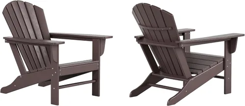 Vista 52 de WestinTrends Dylan - Silla Adirondack para exteriores (juego de 2), color blanco