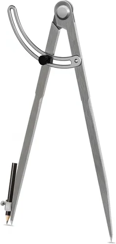 Vista 9 de Compás de 12 pulgadas para geometría, compás para carpintería, compás de carpintería de precisión con divisor de ala y soporte para lápices, compás