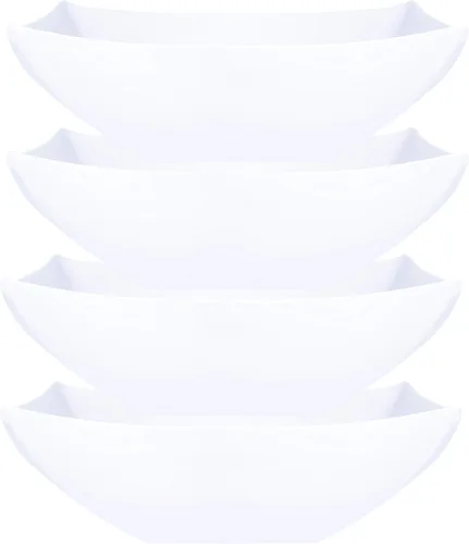 Vista 14 de PLASTICPRO Cuencos cuadrados desechables para servir, aperitivos o ensaladas, plástico negro, paquete de 4, 8 onzas, color negro