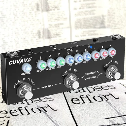 Vista 8 de Pedal de Guitarra de Múltiples Efectos, Pedal de Múltiples Efectos de Guitarra Cube Baby con Delay, Chorus, Phaser y Reverb Multi efectos