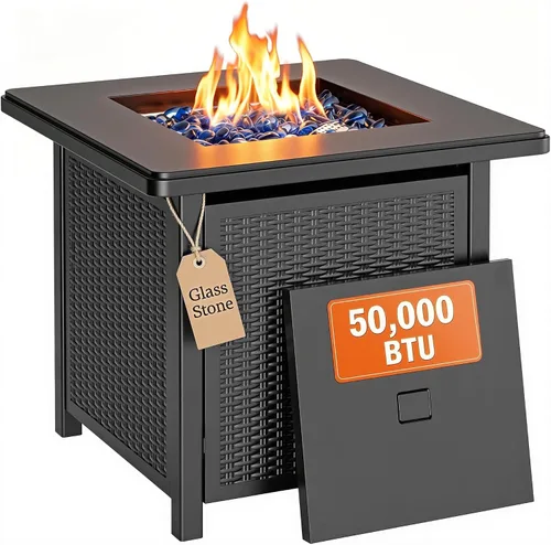Vista 10 de BALI OUTDOORS - Mesa rectangular de gas propano para hoguera (42 pulgadas, 60.000 BTU)