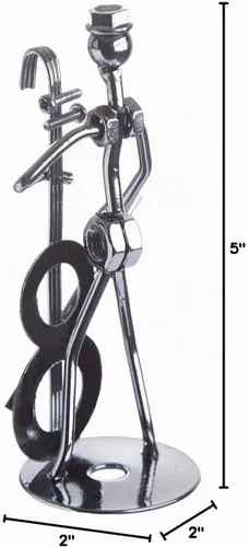 Vista 6 de Home Decor - Alambres y tornillos de hierro fundido, estatua/figura (reproductor de cello)