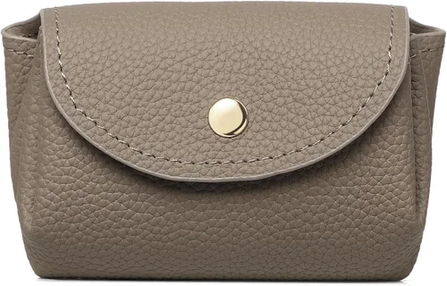 Vista 10 de SENDEFN Carteras pequeñas para tarjetas de crédito para mujer, llavero de cuero con bloqueo RFID, bolsillo con cremallera de tres pliegues, monedero