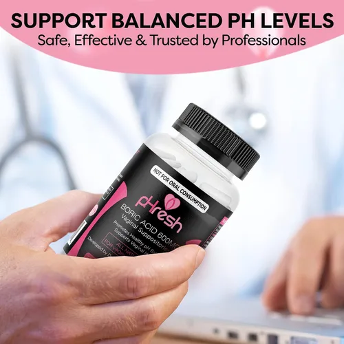 Vista 6 de pHresh Supositorios de ácido bórico para mujeres, supositorios para el uso de olores, el cuidado femenino natural apoya la salud vaginal y promueve