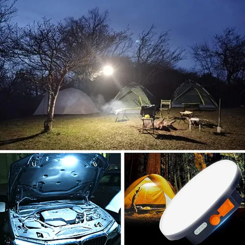 Vista 5 de Linterna LED portátil de 3000 lúmenes, luz de 15 W con pantalla digital e imán, IPX5 impermeable, luces de tienda de campaña para padres, regalo