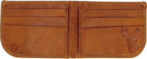 Vista 5 de WEBERS PREMIER LEATHER Serie Pursuit - Cartera Radius para hombre - Cuero de grano completo y bloqueo RFID Amarillo ciervo Classic