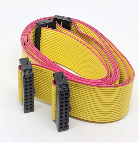 Vista 11 de Paquete de 5 conectores hembra IDC 2x10 20P 0.100 in 4.7 in 4 pulgadas, cable de cinta plano amarillo, filas dobles 20 pines paso FC F/F