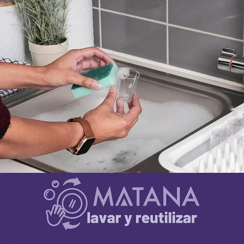 Vista 9 de MATANA 60 vasos de chupito de plástico transparente de 1 onza, resistentes