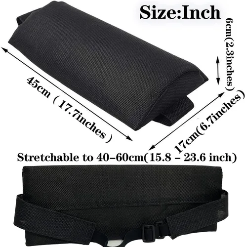 Vista 2 de Ostlttyn Almohada para la cabeza para silla de gravedad cero, silla reclinable, cojín grande de gravedad cero con banda elástica ajustable, almohada