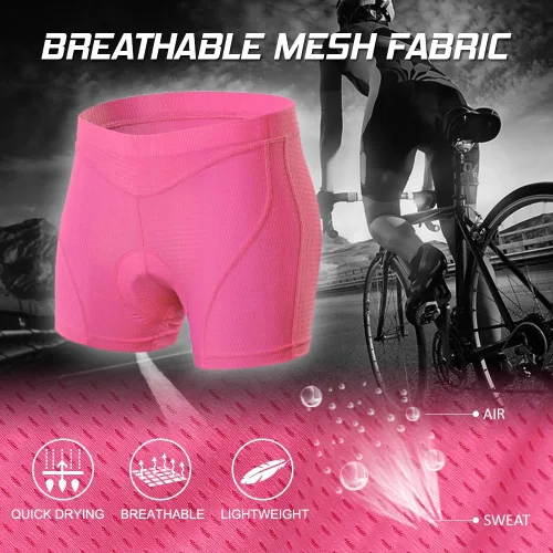 Vista 4 de LIXADA Pantalones cortos de ciclismo para mujer, 3D, acolchados, MTB