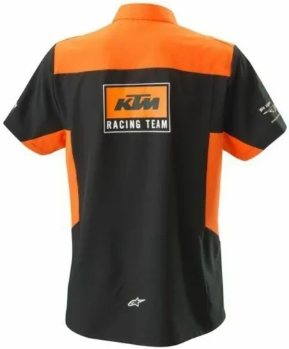 Vista 2 de KTM Camiseta del equipo (M) Negro/Naranja, Negro/Naranja