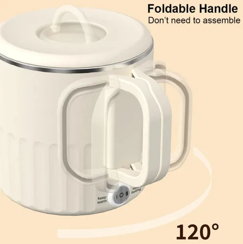 Vista 8 de Hervidor eléctrico para agua hirviendo, café, leche, tetera plegable, calentador de agua para viajes en casa, hervidor de agua plegable
