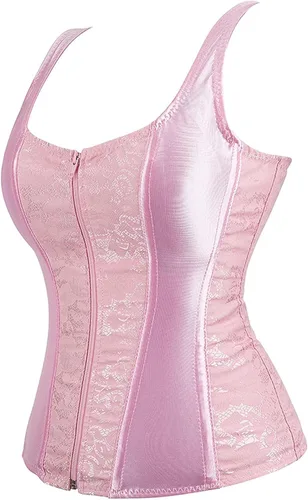 Vista 3 de DKCHENH Corsés sexy con cordones para mujer, corsés y bustiers top overbust shaper