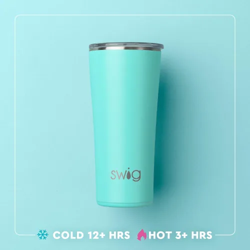 Vista 4 de Swig Life Vaso aislado de 22 onzas, vaso de café de viaje con tapa, apto para portavasos, taza de café de viaje, acero inoxidable (tobogán eléctrico)
