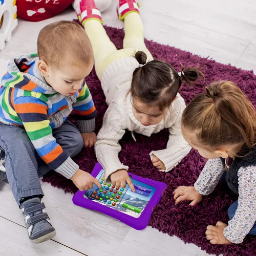 Vista 6 de PRITOM Tablet infantil de 7 pulgadas, Android de cuatro núcleos de almacenamiento de 10,32 GB, WiFi, Bluetooth, cámara dual, educación