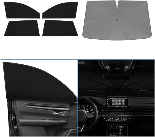 Vista 258 de KUST - Parasol plegable para parabrisas para BMW X1 E84, accesorios 2011 2012 2013 2014 2015, protector de visera de sol ajustable que bloquea