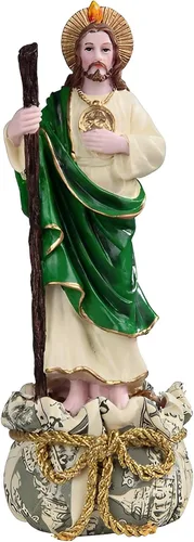 Vista 3 de ICE ARMOR Estatua de San Judas de 12 pulgadas de alto, estatua sagrada, decoración religiosa, escritorio de oficina, hogar, sala de estar